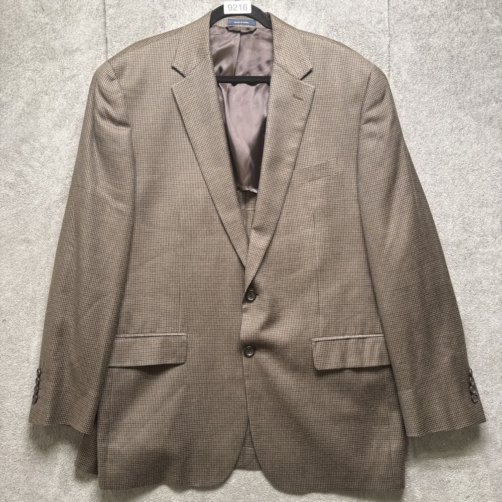 Ralph Lauren Blazer Mens 44L Brown Wool Silk Cashmere Classic Fit